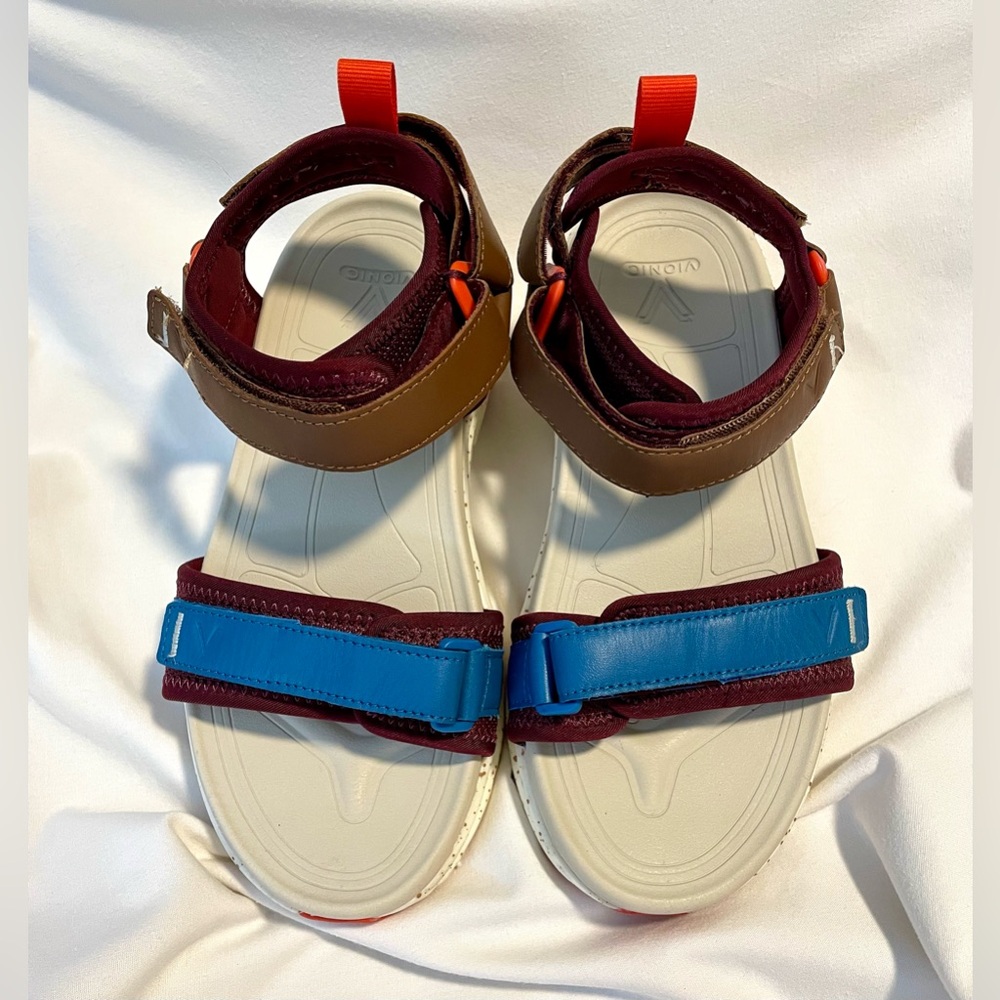 *EUC* VIONIC Walk-Max Wanderer Sandals - Multicolored Leather - Women's Size 6 W